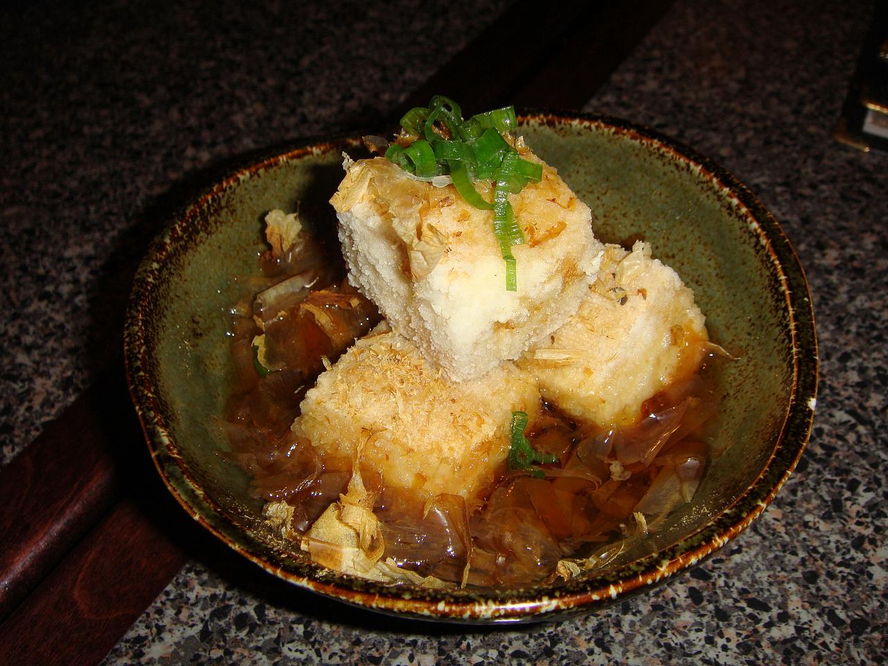 Deep fried Tofu , Dashi Broth