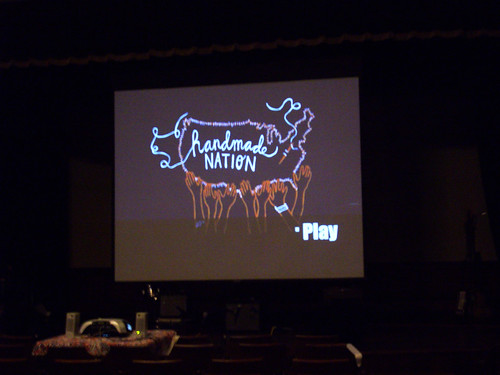 Handmade Nation clip was shown.