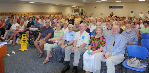 Crowd at the Saint Louis County Library, Headquarters Branch, in Ladue, Missouri, USA - book signing for "Catholic St. Louis: A Pictorial History"