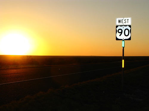 Highway US90 near Langtry, Texas, USA