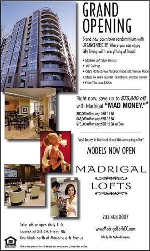 Madrigal Lofts condominium ad in the Express, 5/15/2008