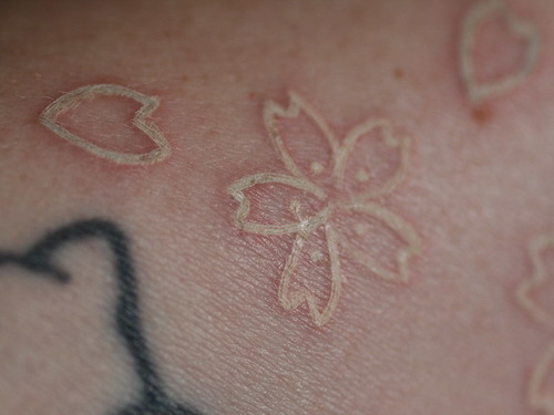 White Ink Sakura Tattoo (Set) · White ink tattoos (Group)