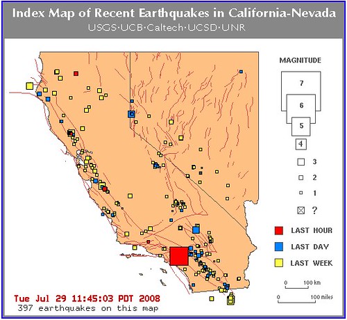 recent earthquakes in california. Maps of Recent Earthquake