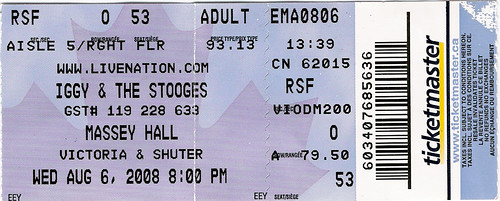 Iggy & The Stooges Concert Ticket