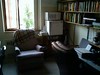 A Good Office: recliner, fridge, microwave