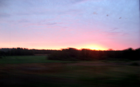 Sunrise from the train