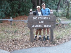 Ed and Eddie at the Peninsula AIDS Memorial Grove