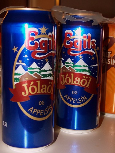Icelandic Christmas malt "beer" with orange juice
