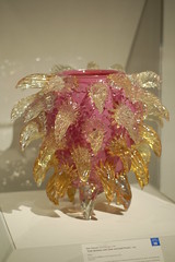 Dale Chihuly: Pink Venetian with Clear and Gold Prunts (1989)