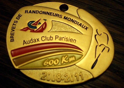 600 km Brevet Medal for 2008-2011