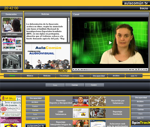 captura de pantalla de aulacomun TV