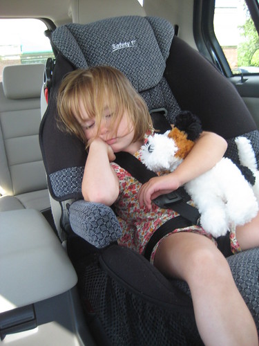 Sleepy Girl in a Ford Taurus X