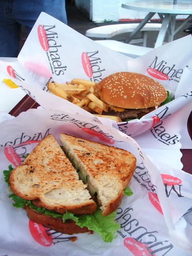 Veggie sandwich and burger