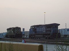 Former Burlington Northern and Conrail locomotives. The BNSF Railway Clyde Yard. Cicero Illinois. August 2007.