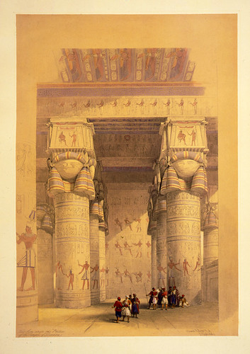 014- Vista del portico del templo de Dendera- David Roberts- 1846-1849