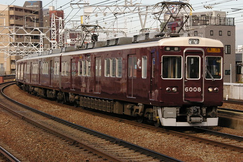 Hankyu6000series in Nakatsu,Osaka,Osaka,Japan 2008/11/22