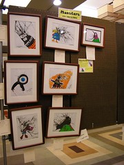 At the Boskone Art Show: my art! I sold 2 of them.