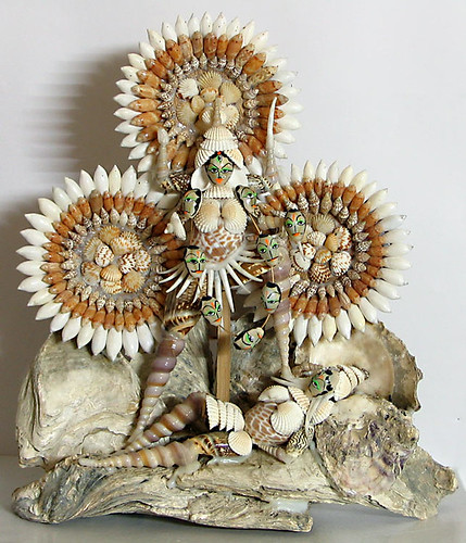 Kali depicted in shells