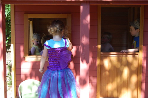 fairy dress at the window