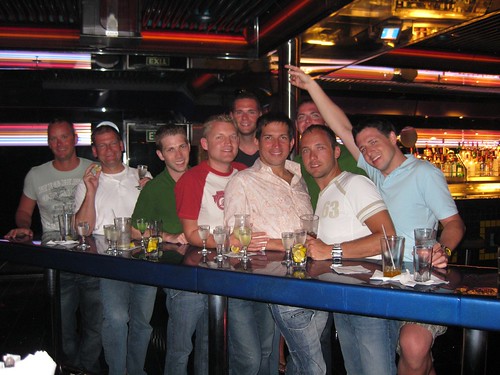 The gang at Stripes aboard Carnival Ecstasy