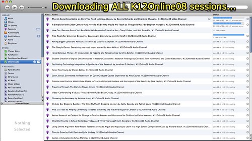 Downloading ALL K12Online08 sessions...