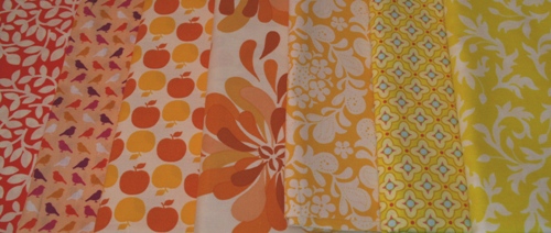 orange and yellow fabric