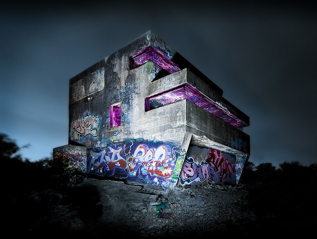 Cool Bunker with Gorgeous graffiti