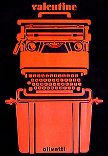 designed by Ettore Sottsass for the Olivetti Valentine - 1969