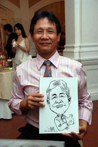 Caricature live sketching for wedding dinner6