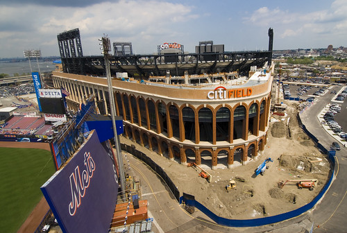 Citi Field and Shea Stadium from the Shea stands