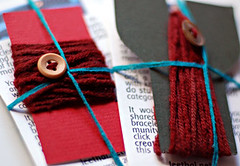 knit bracelet kit - dark red merino
