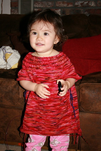 Oct 2008 - Trying on mama's sweater