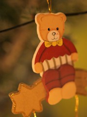 Teddybear am Tannennbaum