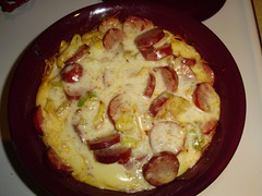 Sausage and egg leek casserole