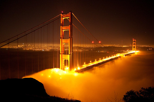 golden gate bridge at night. Golden Gate Bridge at Night