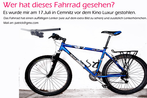 Gestohlenes Fahrrad (Chemnitz)