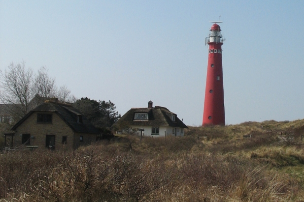 Red lighthouse on Schiermonninkoog, Friesland