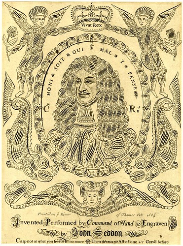 Portrait of Charles II in penmanship (Sneddon)