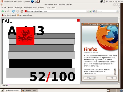 Firefox 2.0.0.16 et Acid3