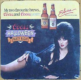 Elvira coaster for Coors Halloween Party Night
