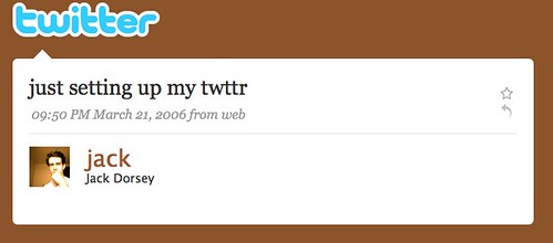 1st Twit ever from Jack Dorsey 
