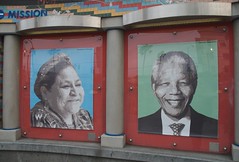 Rigoberta Menchu & Nelson Mandela at Plaza 16 Public gallery at 16th St BART