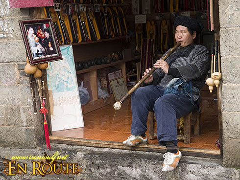 fenghuang Miao Minority Flute Vendor