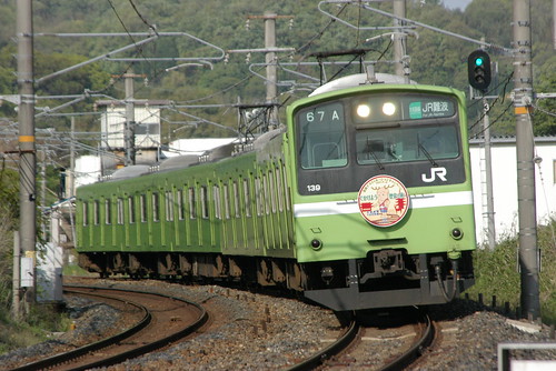 JRW 201series in Takaida sta - Kawachi-Katakami sta ,Kashiwara,Osaka,Japan /April 29,2010