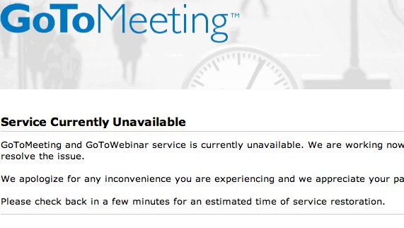 GoToMeeting Goes Down