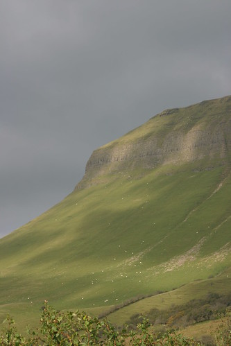 The mountain, Ben Bulben, at the foot of which William Butler Yeats was buried  