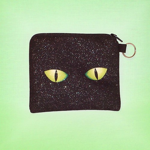 cat eyes in the dark. Cat eyes in the dark coin purse