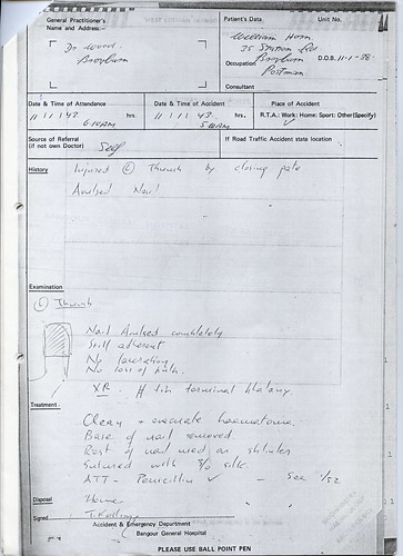 Postman Horn's medical records Page 7