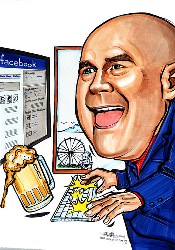 Caricature for ANZ Bank Facebook