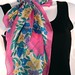 Watercolor Floral Pink Chiffon Scarf